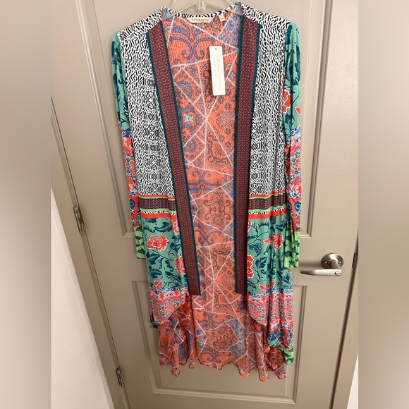 NWT Soft Surroundings Duster “Daydreams Waterfall Topper” Medium (runs Large) - Picture 2 of 10